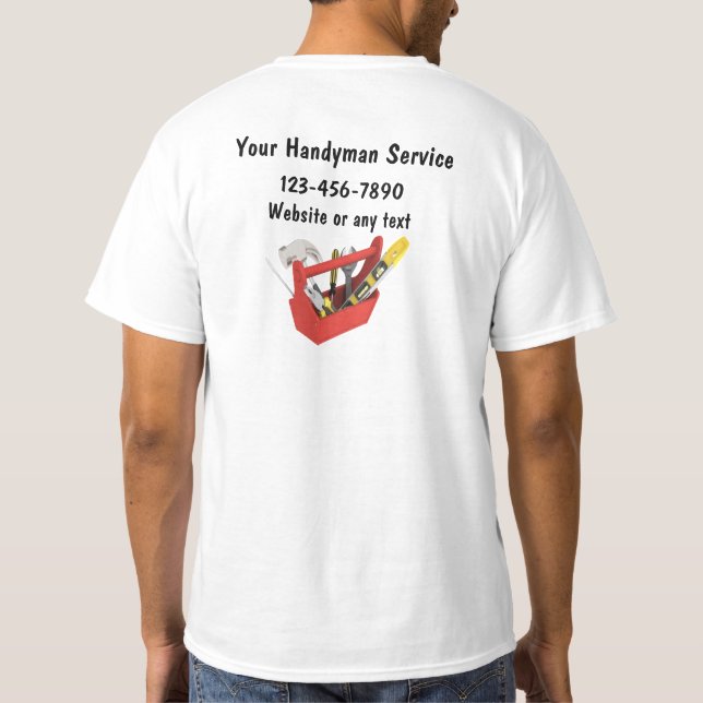 Enkla handymanarbetsTshirts Tröja (Baksida)