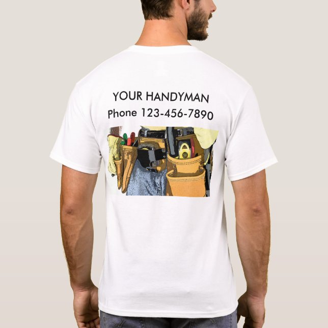 Enkla handymanskjortor t-shirt (Baksida)
