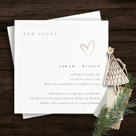 Enkla Heart Bröllop-Roligtar - fakta Pappersservett