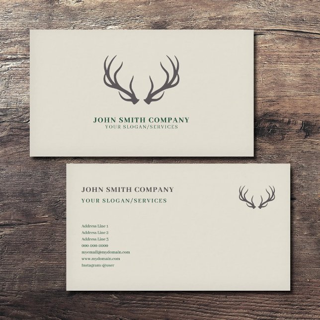 Enkla hjorthorn visitkort (Simple Deer Antlers Business Card)