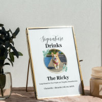 Enkla Hund namnteckning drycker bröllop pub Poster