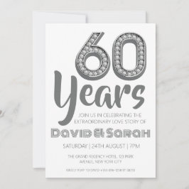 enkla inbjudningar på vita 60-årsdagen bröllop
