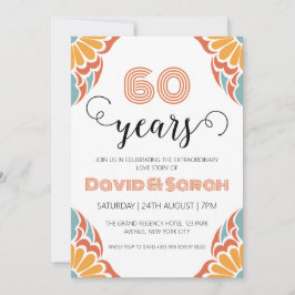 enkla inbjudningar på vita 60-årsdagen bröllop