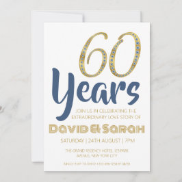 enkla inbjudningar på vita 60-årsdagen bröllop