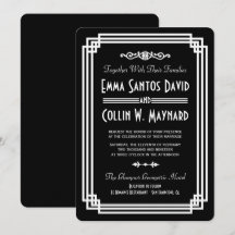 Enkla inbjudningar till svartvita konsthandlingar