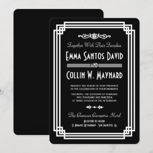 Enkla inbjudningar till svartvita konsthandlingar