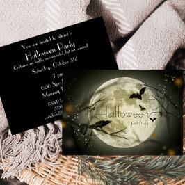 Enkla inbjudningar till Vuxen Måne Halloween fest