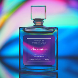 Enkla ingredienser i holografiskt lavender fyrkantigt klistermärke