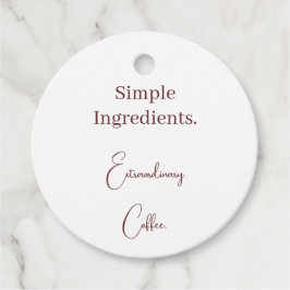 Enkla ingredienser QR-meny Kaffepresentkort Gåvor Etiketter