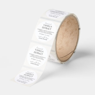 Enkla instruktioner för hemgjord vaniljextrakt runt klistermärke