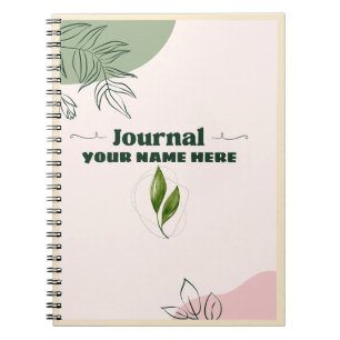 ENKLA JOURNAL MED DITT NAMN ANTECKNINGSBOK