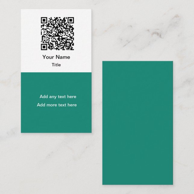 Enkla Kampanj QR-kod Namnkort Vertikala (Fram/baksida)