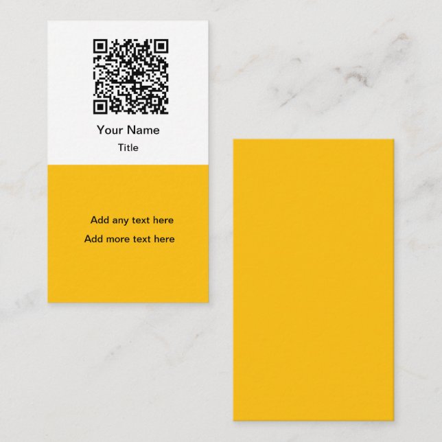 Enkla Kampanj QR-kod Namnkort Vertikala (Fram/baksida)