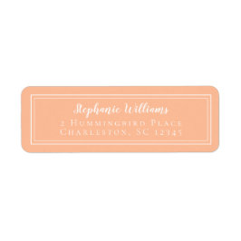 Enkla kilformade bröllops-RSVP-returadress Returadress Etikett