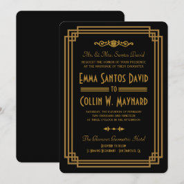 Enkla konsthandläggsinbjudningar till svartvita br inbjudningar