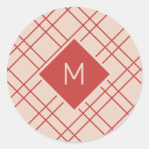 Enkla kontroller vid jul - Röda och Cream Monogram