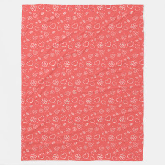 Enkla konturerade hörn och Löv Fleecefilt