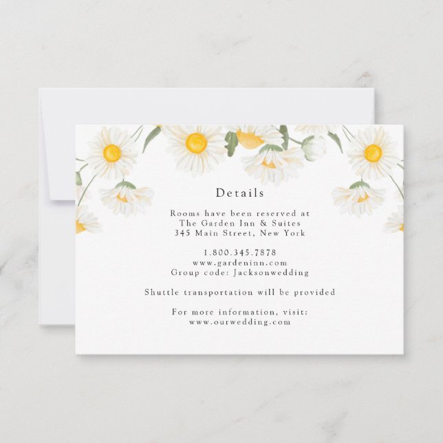 Enkla lantliga prästkragedetaljer kort (Framsida)