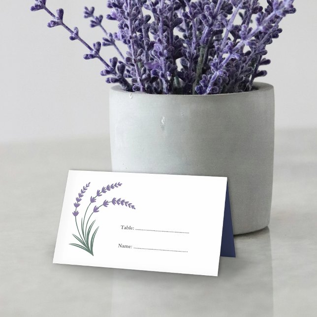 Enkla Lavendel Bröllopsplatskort Placeringskort (Simple Lavender Wedding Place Cards)