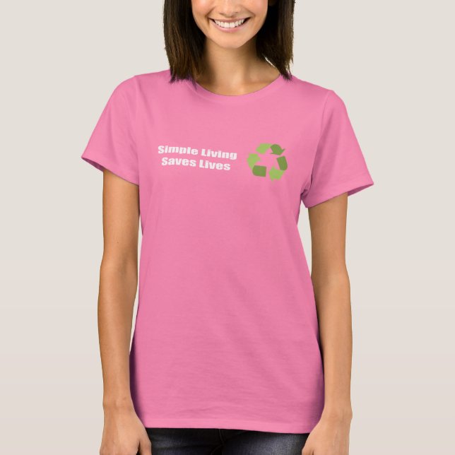 Enkla liv räddar liv t-shirt (Framsida)