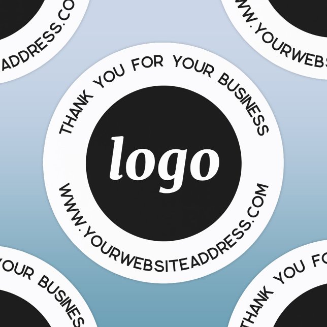 Enkla Logotyp Affärs Tacksamma Etiketter (Simple logo with custom text business branding promotional thank you sticker roll)