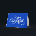 Enkla Lycklig Hanukkah-hälsningskort i Elegant Helgkort<br><div class="desc">Simple Elegant Lycklig Hanukkah Greeting Card.</div>