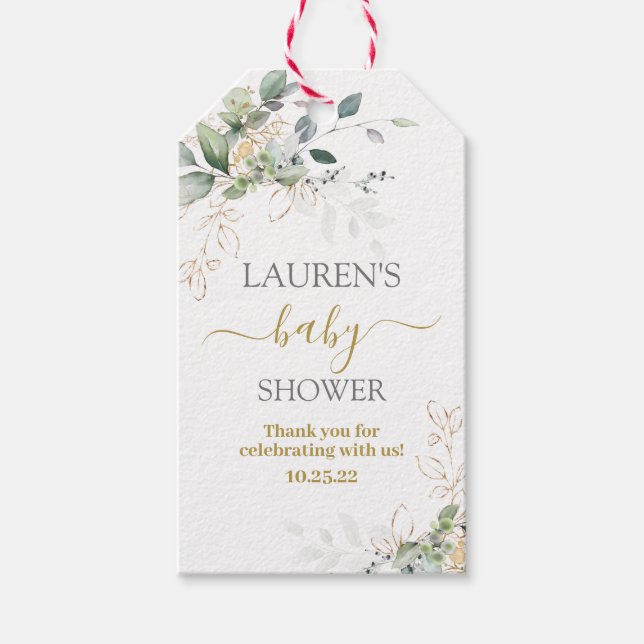 Enkla märkre för barnduschgåvor presentetikett (Framsidan)