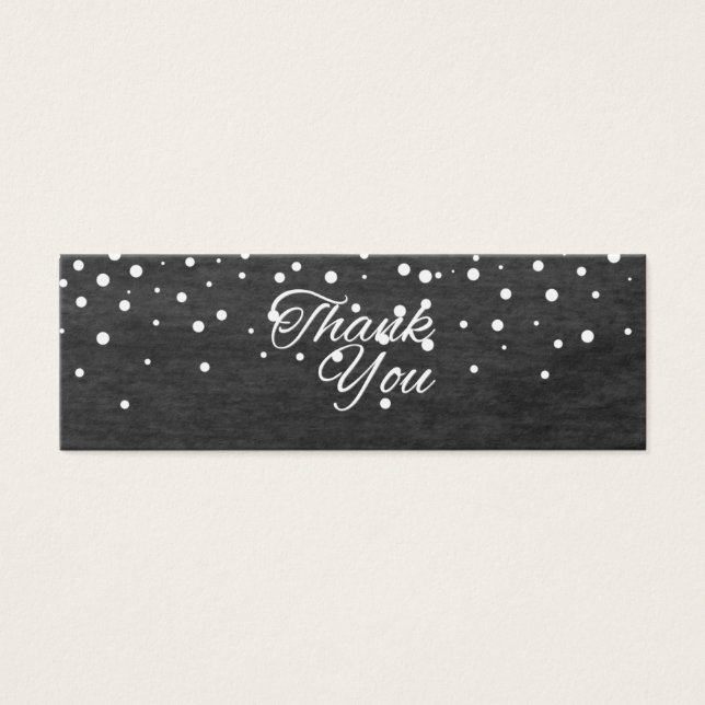 Enkla Märkre för Glitter-bröllopsfavoriter i Tack- Litet Visitkort (Framsidan)