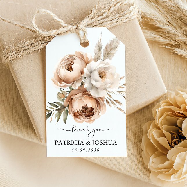 Enkla Märkre för Rustic Boho Wedding Favor Gift Presentetikett (Skapare uppladdad)