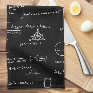 Enkla matematiska formler ekvationer Handskriven A Kökshandduk