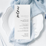 Enkla menykort för svart och vitt Bröllop Meny<br><div class="desc">Kort för enkel svart och vit Bröllop-meny,  minimalistiskt menukort för Bröllop | Modern Menu,  Bröllop Middag Menu,  Rustic Låt oss Eat Bröllop Middag och Drinks Menu,  Enkelt calligraphy Rustic Bröllop Menus Bröllop Menus,  Rustic Bröllop Menu,  Bröllop Bord Menu</div>