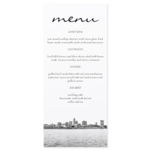 Enkla menykort med Cleveland-kontur