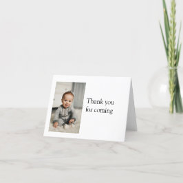 Enkla minimal söta baby barn Lägg till QR födelsed Tack Kort