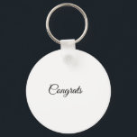 Enkla, minimala grattisar lägger till namn nyckelring<br><div class="desc">Design</div>