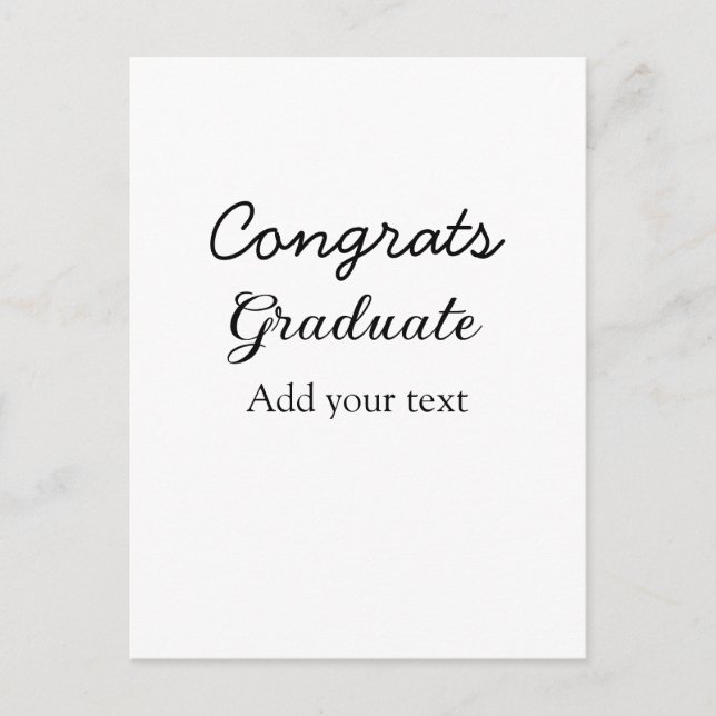 Enkla minimala gratulationer examen lägg till din vykort (Framsida)