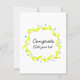 Enkla minimala gratulationer examen lägg till din vykort