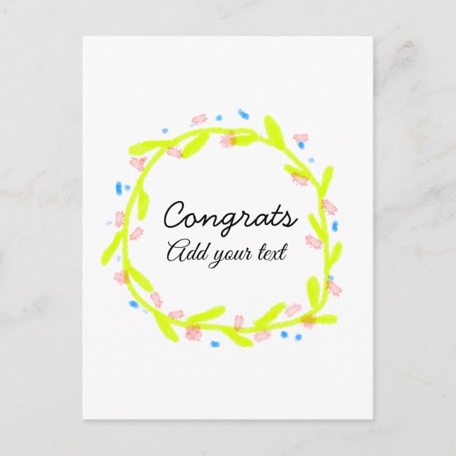 Enkla minimala gratulationer examen lägg till din vykort (Framsida)