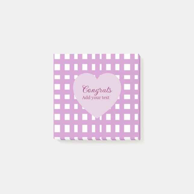 Enkla minimala gratulationer examen lila s post-it block (Framsida)