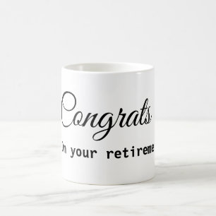 Enkla minimala gratulationer pensionering lägg til kaffemugg