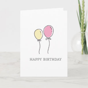 Enkla, minimalistiska bubblor Grattis på födelseda Kort