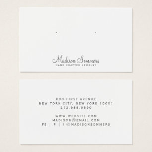 Enkla, minimalistiska judiska Visningar Visitkort