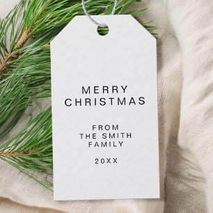Enkla minimalistiska Juletiketter Presentetikett
