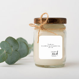 Enkla minimalistiska moderna eleganta dekaler fyrkantigt klistermärke