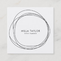 Enkla, minimalistiska moderna svarta och vita cirk