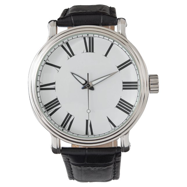 Enkla minimalistiska romerska siffror armbandsur (Framsida)