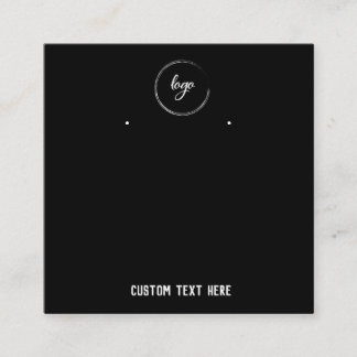 Enkla, minimalistiska svarta Visningar för avläsni Fyrkantigt Visitkort