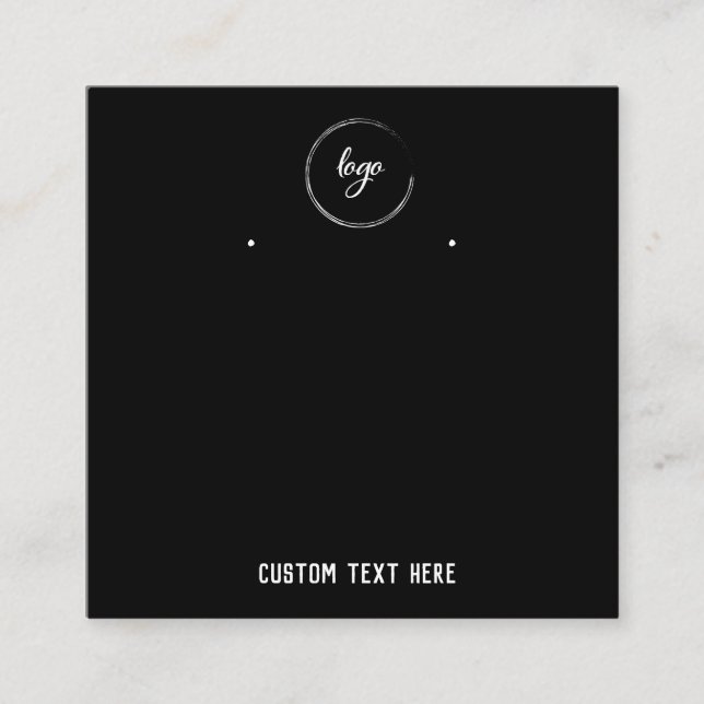 Enkla, minimalistiska svarta Visningar för avläsni Fyrkantigt Visitkort (Framsida)