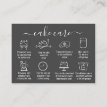 Enkla minimalistiska Tack Cake Care-instruktioner