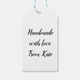 Enkla, minsta lilla, handgjorda företag GIFT-MÄRKR Presentetikett