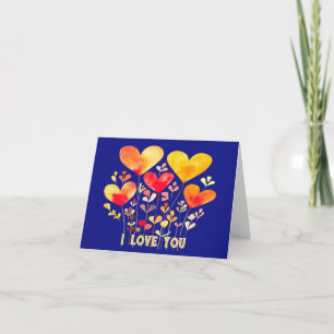 ENKLA MODERN BOHO HEART PETALS "I KÄRLEK DU" KORT